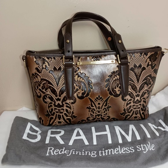Brahmin Expresso Fresco Small Asher Tote. No shoulder strap! - Picture 2 of 9